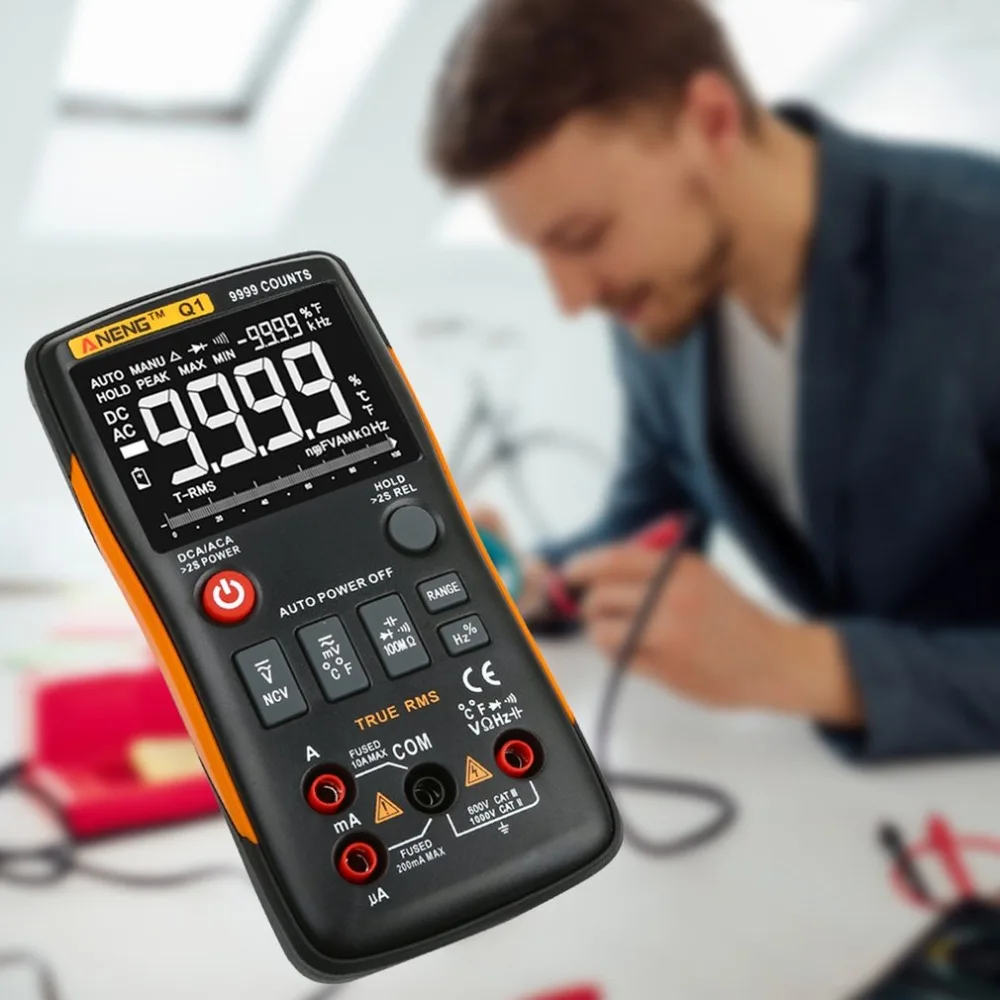 

ANENG Q1 Digital Multimeter Multimetro Transistor Mastech Multimetre Clamp Meter uni Capacitor Tester t Analogico Auto Range