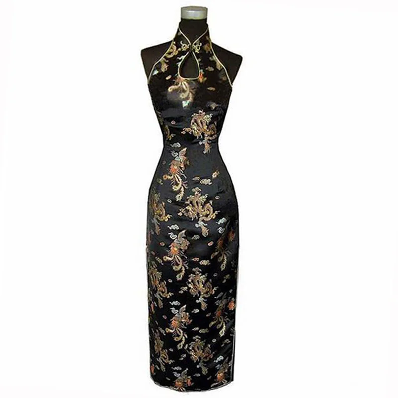 Chinese Dress Backless Halter Cheongsam Qipao Costume S M L XL XXL XXXL WC025