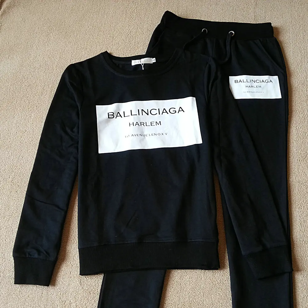 

2 Pieces Set Women Tracksuit Plaid Sweatshirt + Pants Trousers Casual Clothing sets wear Suit Sweat High Quality