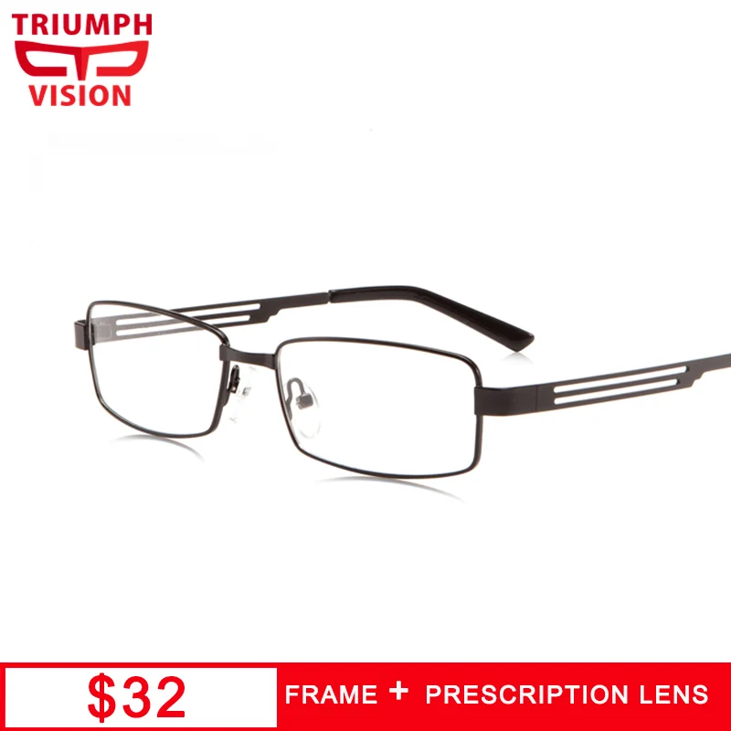 TRIUMPH VISION светлая металлическая оправа прямоугольная близорукость