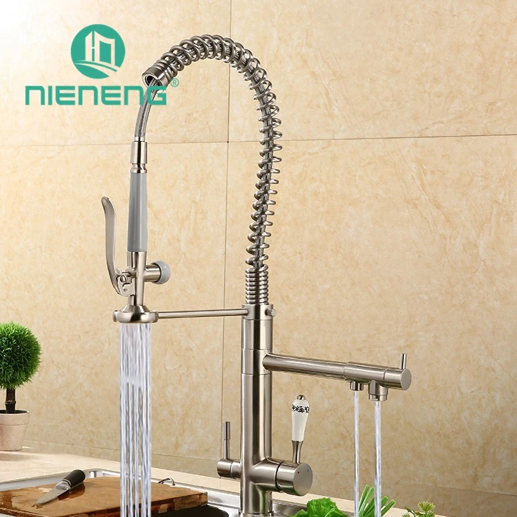 

Nieneng Multi-Function Kitchen Mixer Faucet Hot And Cold Water Swivel 3 Way Mutfak Taps Pull Down Spray Kitchen Faucet ICD60695