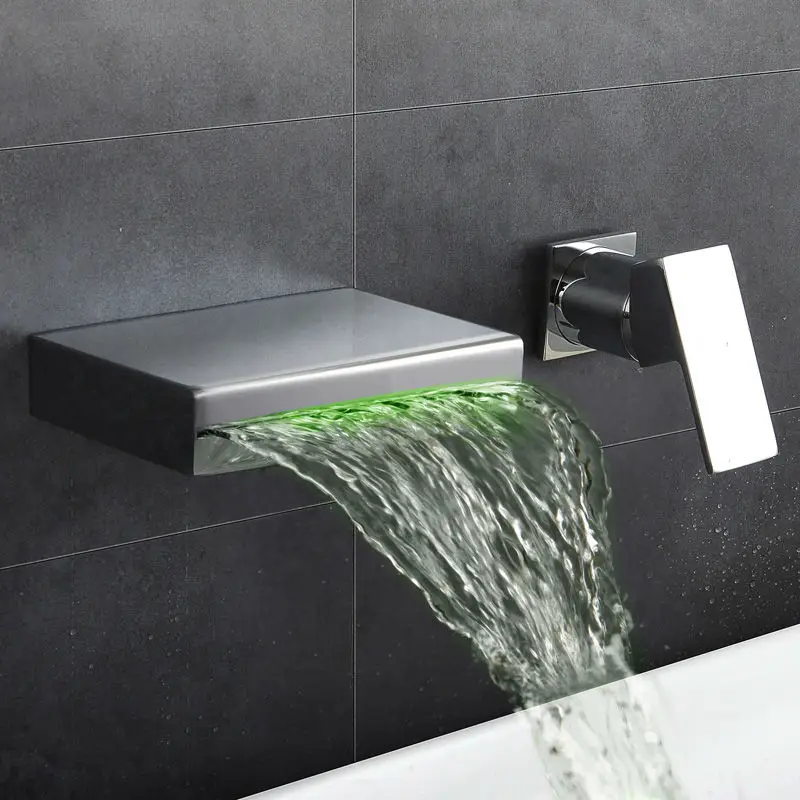 Superfaucet washbasin design Bathroom faucet mixer waterfall Hot & Cold Water taps for basin of bathroom wall faucet HG-1236