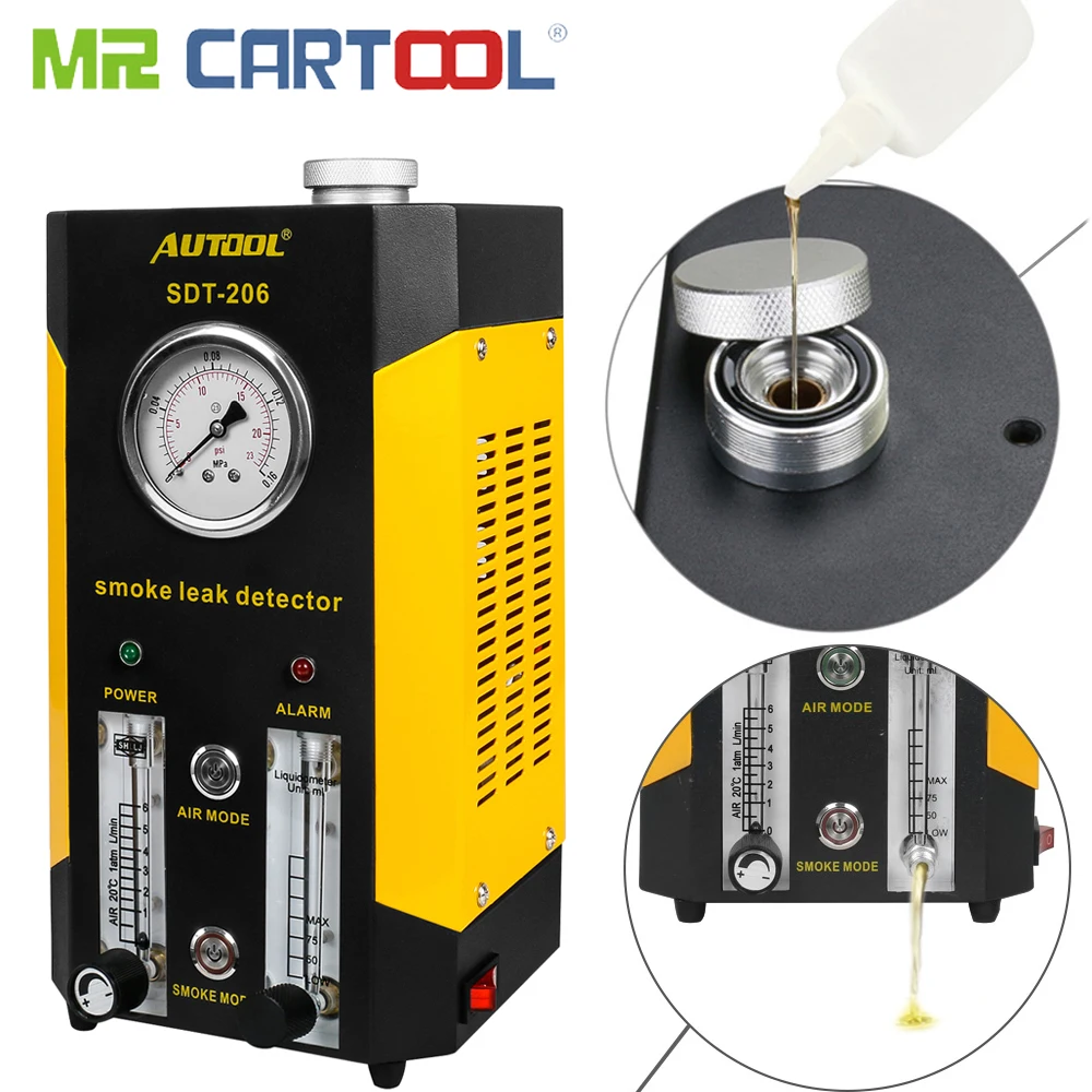 

Mr Cartool NEW SDT-206 Car Smoke Machines Leak Locator Automotive Diagnostic Leak Detector Auto Diagnostic Tool PK SDT206