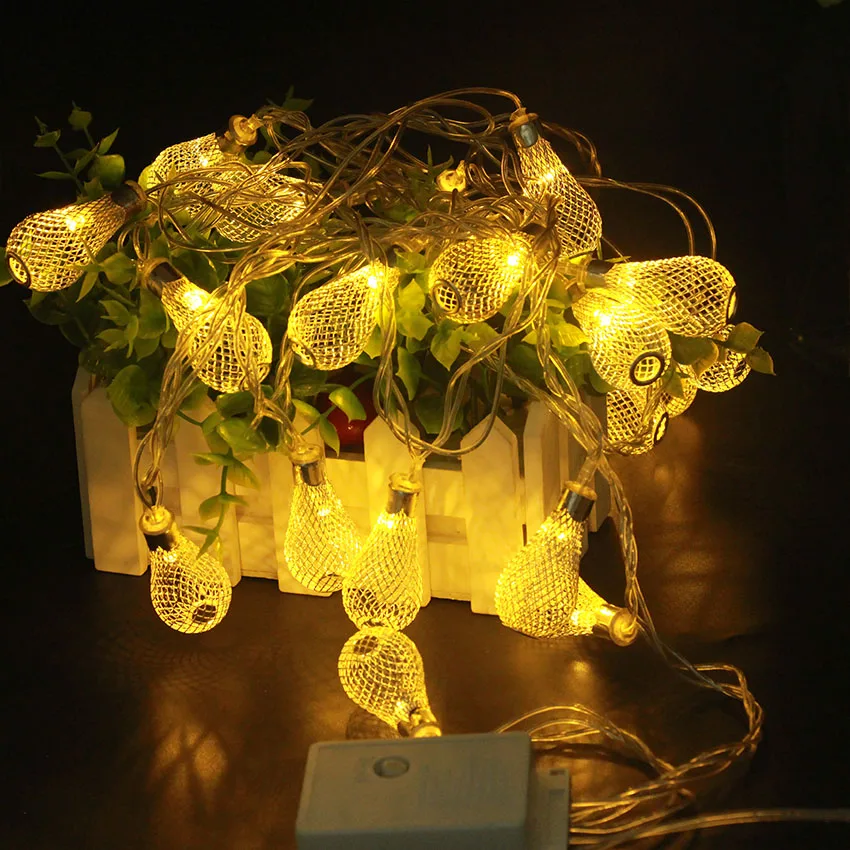 4M 20pcs Metal Drop 8 Modes Garland Fairy String Light Christmas Decoration 220V Indoor Outdoor Party Wedding New year Lights 4M 20pcs Metal Drop 8 Modes Garland Fairy String Light Christmas Decoration 220V Indoor Outdoor Party Wedding New year Lights