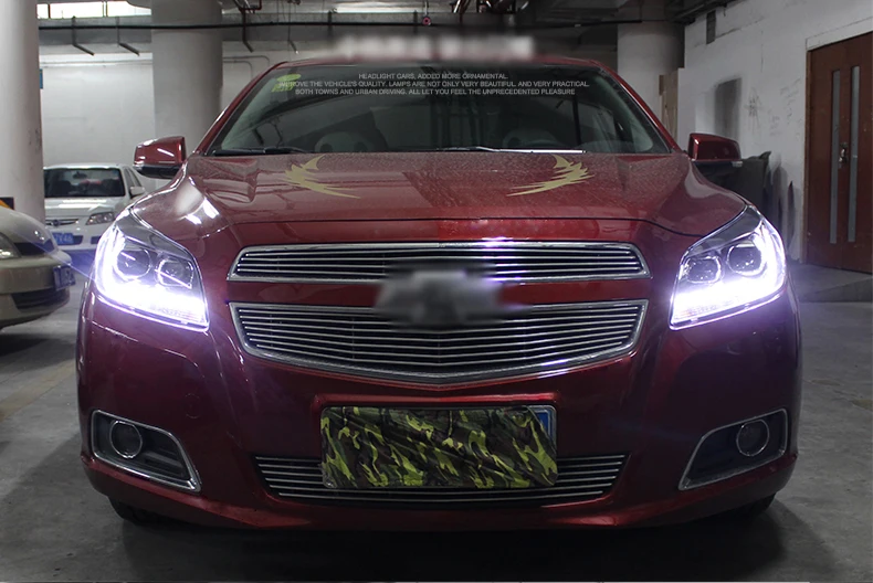 Ownsun Eagle Eyes светодиодный DRL Bi-xenon проектор линзы фары для Chevrolet Malibu 2012