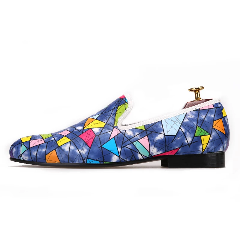 cor Moda E Show Multi Mocassins De Casuais Masculinos Homens Feito Mão Novo 2017 Design Sapatos Piergitar Com Somking À Festa Chinelos colorido Multi 7F6qz