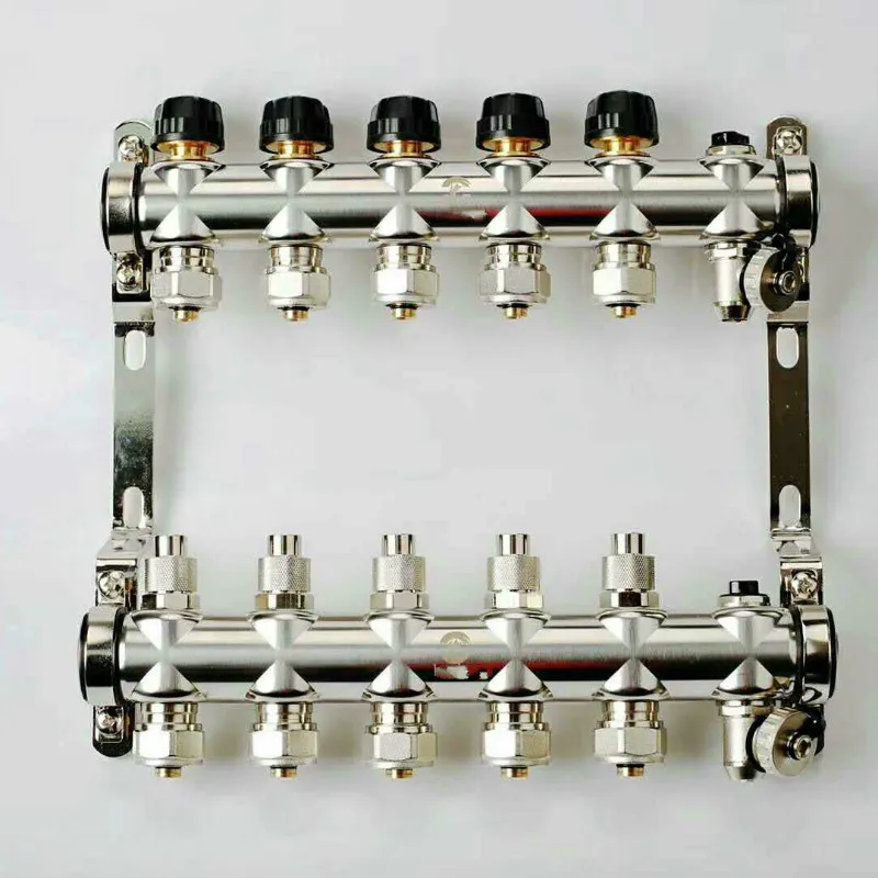 2/3/4/5/6/7/8/9way DN25 Floor heating manifold stainless steel Water Distribution Manifold water separator