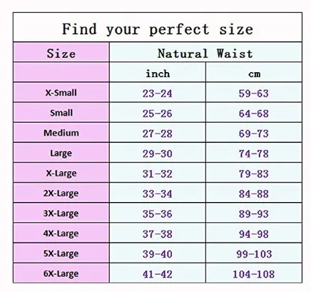 corsetsize