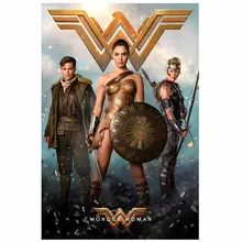 TaaWaa Wonder Woman Poster Superheroes Movie Silk Poster Prints 12x18 24x36 inch Wall Pictures For Home Living Room Decoration 