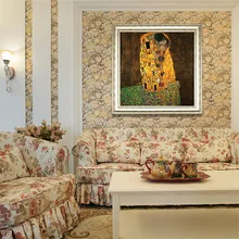YongHe Hause Dekorative Ölgemälde Der kuss Kunden Größen Spray Malerei wand deco Rahmenlose tinte Poster für Wohnzimmer Bettzimmer