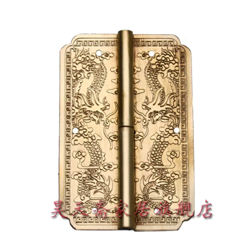 

[Haotian vegetarian] antique Ming and Qing furniture copper fittings / carved hinge / copper hinge HTF-043