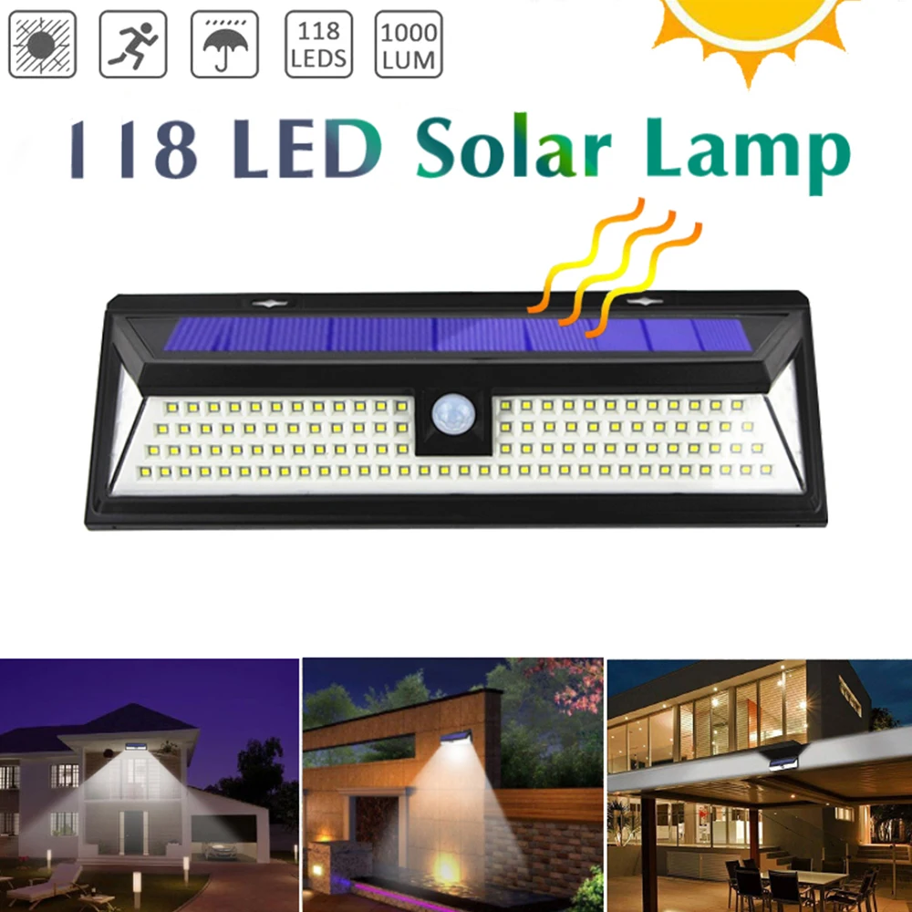 

LED Lawn Garden Light Outdoor Lighting Solar Lamp PIR Motion Sensor Terrace Garden Decoration Wall Light Waterproof Garden Lamps