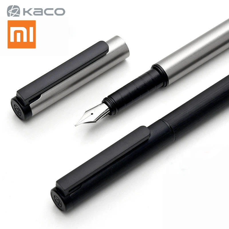 Xiaomi Mijia KACO Fountain Pen Luxury Set Black 0.5mm F Nib Steel Ink Pens Simple Business Signing Pen Writing Pens Storage Box