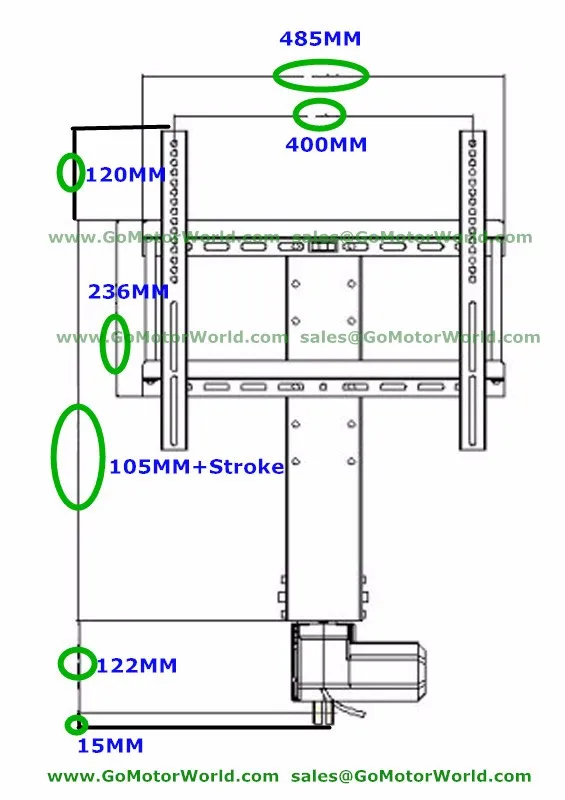 TV lifter drawing