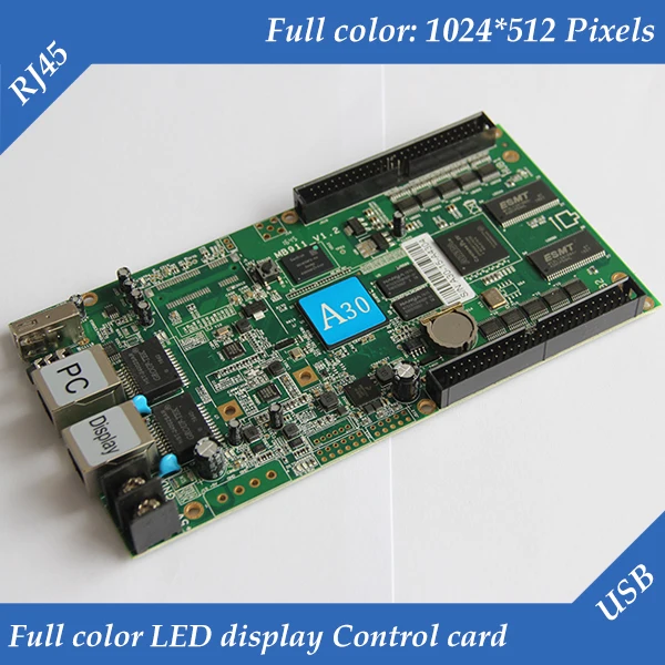 

HD-A30 1024*512pixels vedio and audio output asynchronous led full color display controller card
