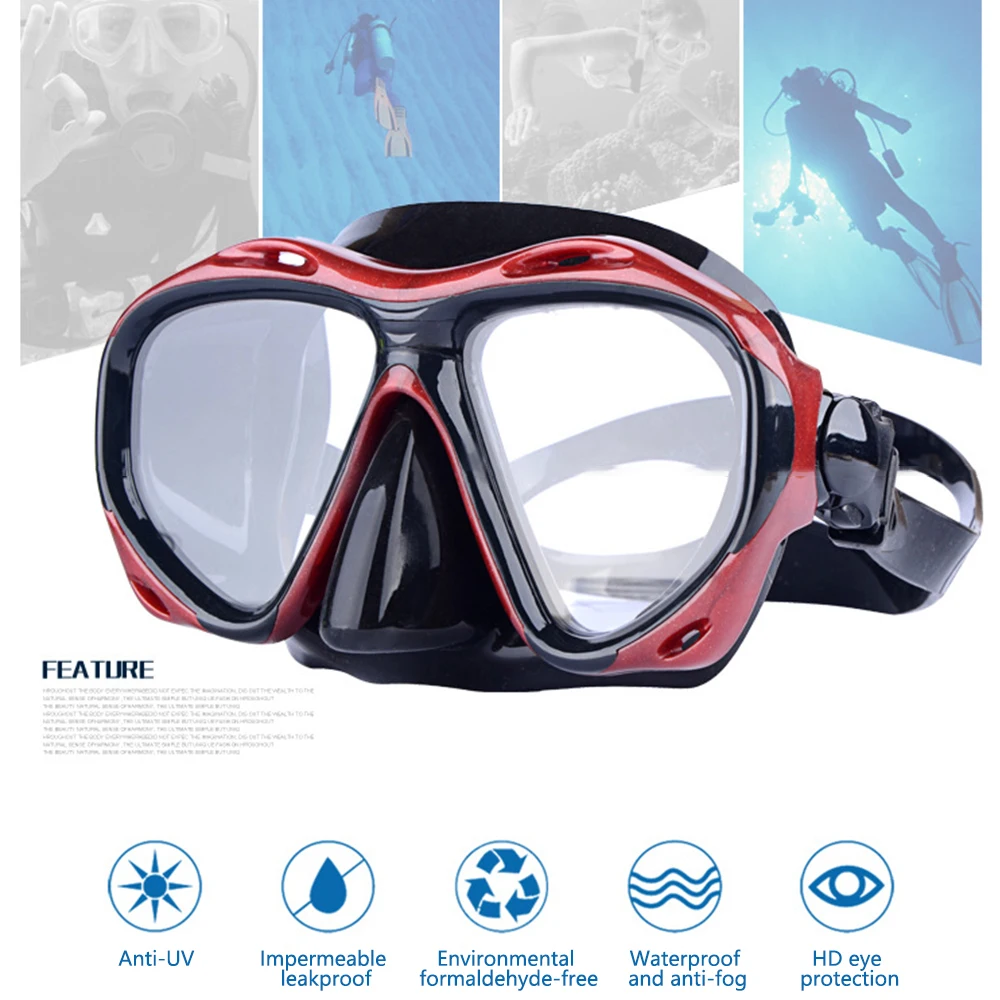 SABOLAY профессиональная маска для дайвинга для взрослых, водостойкая маска для подводного плавания, HD Эластичный регулируемый ремень, маска для подводного плавания