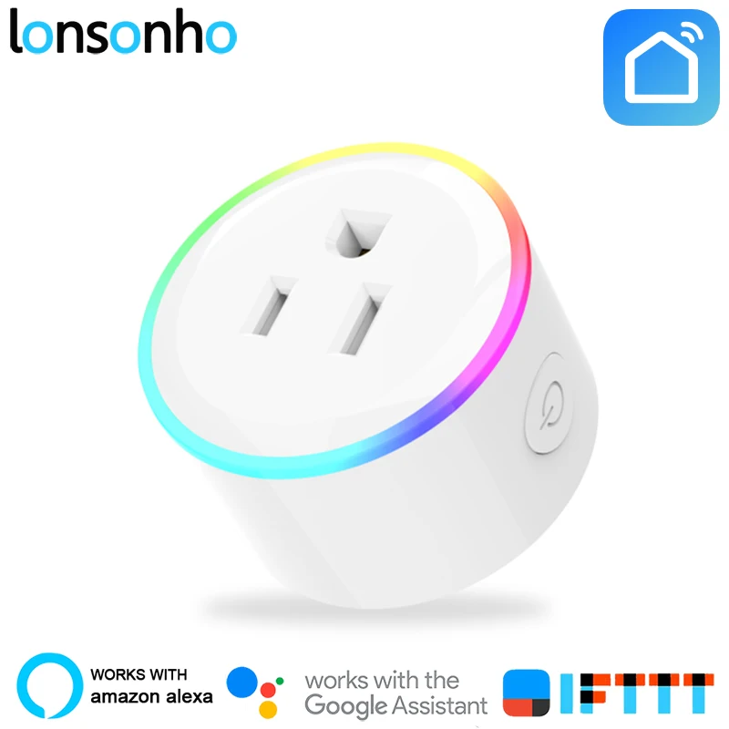 LonSonHo Smart Plug Wifi Smart Socket US Plug Outlet 10A Works with Google Home Mini Alexa IFTTT Smart Life APP LonSonHo Smart Plug Wifi Smart Socket US Plug Outlet 10A Works with Google Home Mini Alexa IFTTT Smart Life APP