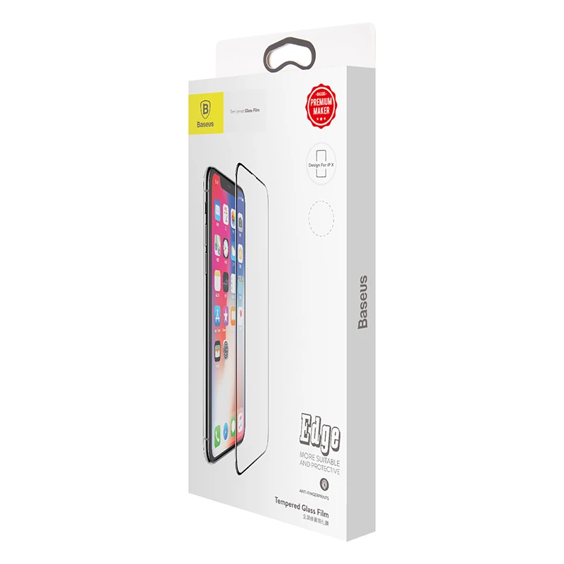 Защитная пленка Baseus для iPhone X XS, 0,2 мм, 9 H, закаленное стекло для iPhone X S, ультратонкое 6D, полное покрытие, переднее защитное стекло