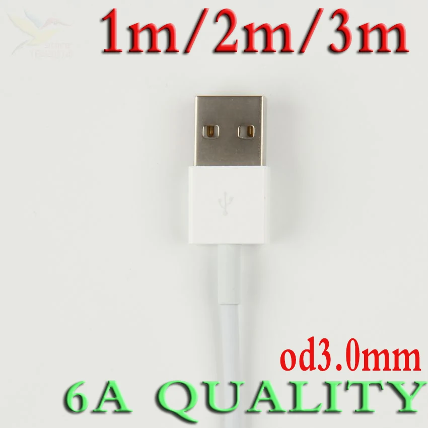 US $201.69 More Copper IOS Thick USB Data Fast Charger Cable Line For IPhone 8 7 Iphone 6s Plus 5 5s Od30 Metal Mesh 1m 2m 3m 300 Pcs