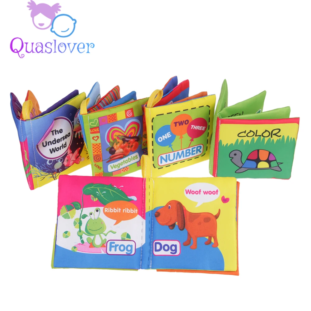 

Infant Early Teaching Toy Baby Cloth Books Animal Cute Colorful Funny Book for 0-2 Years Baby Toddler Toy Educational Baby Book