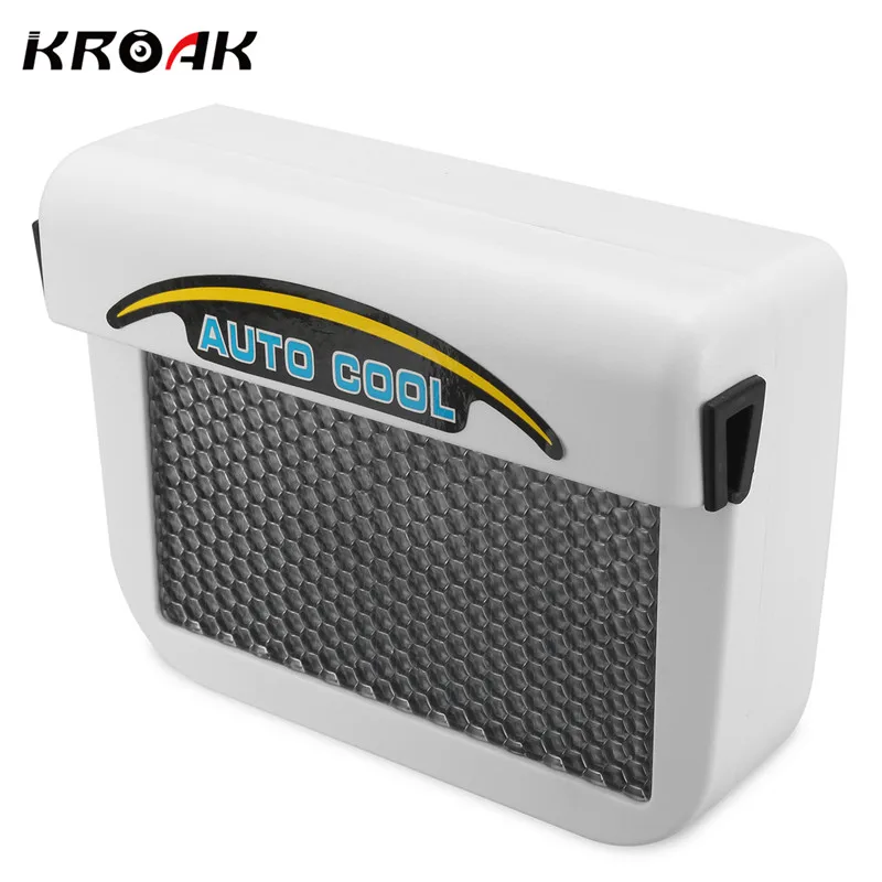 

1W Solar Powered Car Window Windshield Auto Air Vent Cooling Fan System Cooler Auto Ventilator Cooler Air Vehicle Radiator White
