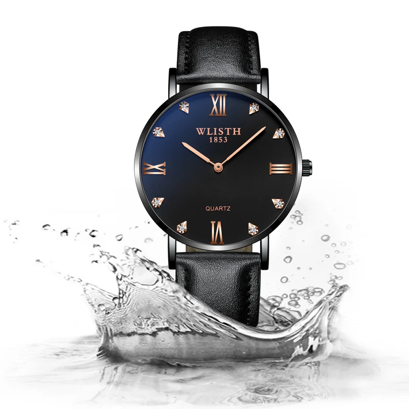 

Men's Fashion Quartz Watch Luxury Elegant Thin Watch Unique Casual Waterproof Clock Mesh Band PU Leather Buckle Mens Gift