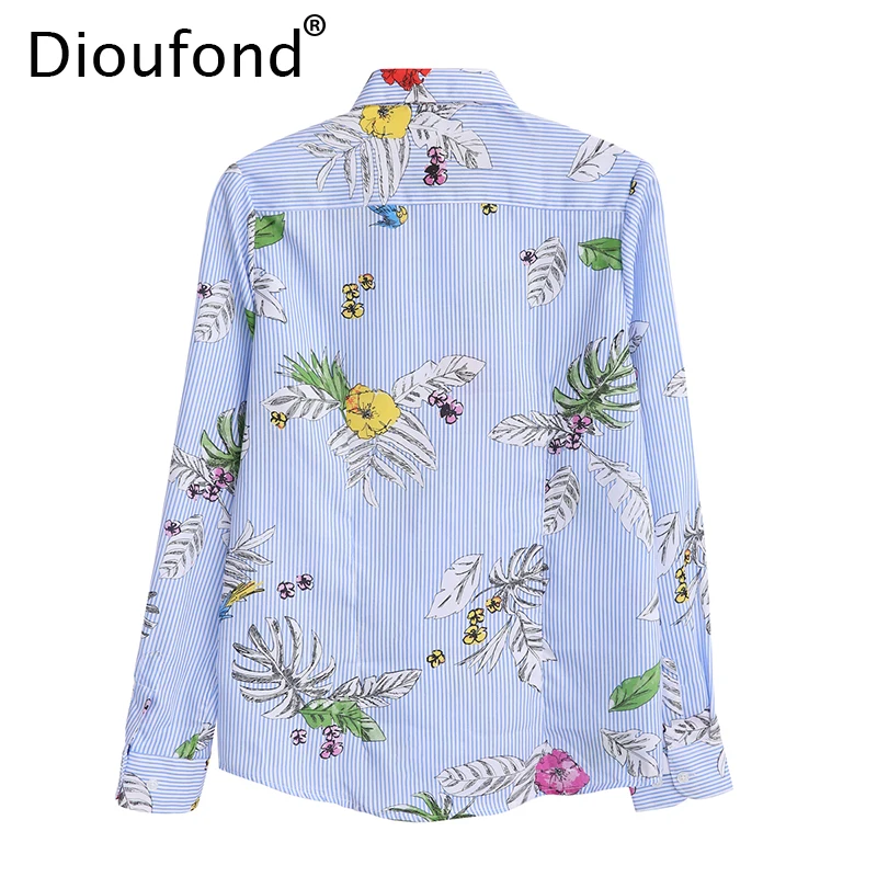 Dioufond Casual Polka Dot Shirts Female Plus Size Long Sleeves Blouses Women's Shirt Cotton Fashion Casima Feminina 2018 S-5XL
