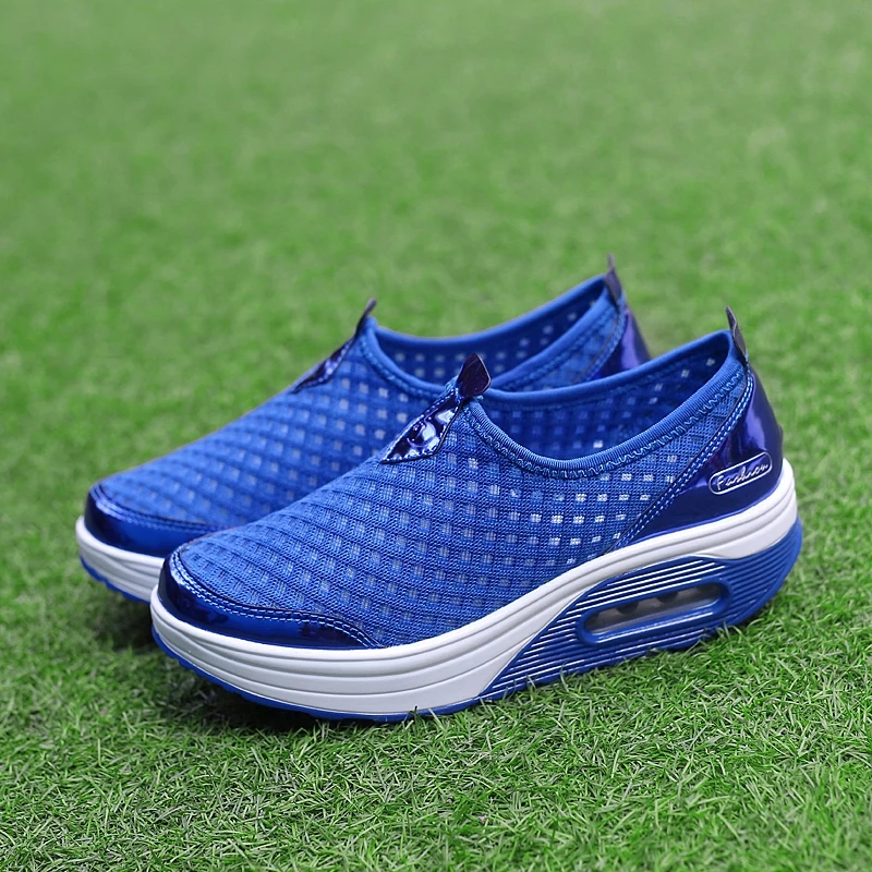 2018 New Air Mesh Swing Shoes for Woman Air Cushion Platform Fitness ...