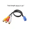 2022 New 1 Pc Vehicle Car 3RCA Cable Adapter For Toyota DVD Navigation Headunit 6Pin Blue AV Port 3040 Auto Car Accessories ► Photo 1/5