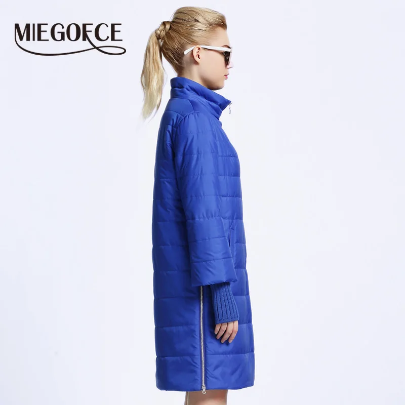 Miegofce 2017 битник пальто женские новый бренд одежды весна открытый теплое пальто пиджак женский стеганый свободного покроя хлопка пальто куртки женские одежда для женщин