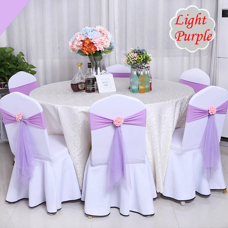 

Wedding Party Hotel Chair Back Flower Ribbon With Flower Event Decorations Length 45cm