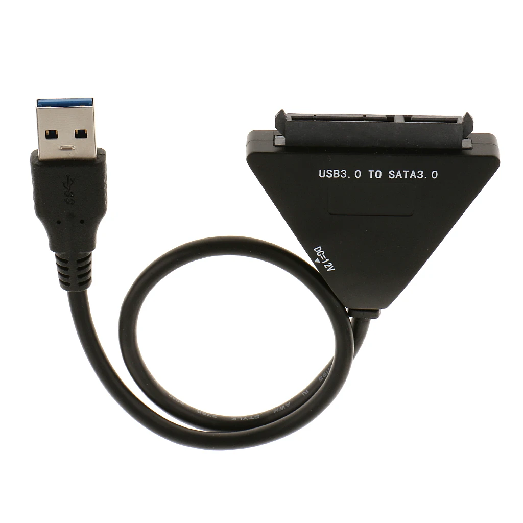 USB 3.0 to 7+15P SATA 3.0 Adapter Cable 12V DC HDD SSD Hard Disk Converter