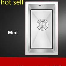 Кухонная ручная раковина одинарная мойка из нержавеющей стали 304, маленький 43x26 см