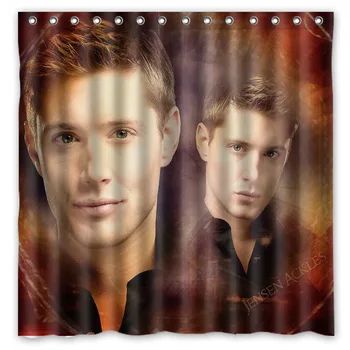 

Jensen Ackles Pattern Creative Bath Shower Curtains Bathroom Waterproof Polyester Fabric Shower Curtain 180x180cm