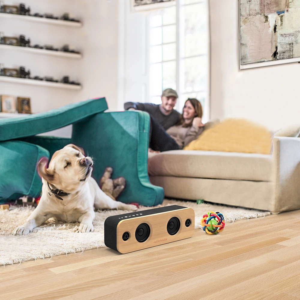 AOMAIS жизни HiFi Bamboo bluetooth динамики деревянный Беспроводной громче 30 Вт стерео