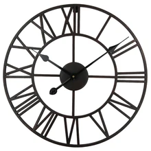 Vintage 76 cm 50cm Large Wall Clock Wrought Metal Industrial Iron Clock Watch Saat Classic Digital