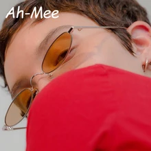 Маленькие круглые винтажные женские овальные металлические брендовые дизайнерские солнцезащитные очки для женщин и мужчин, уличные солнцезащитные очки Oculos De Sol