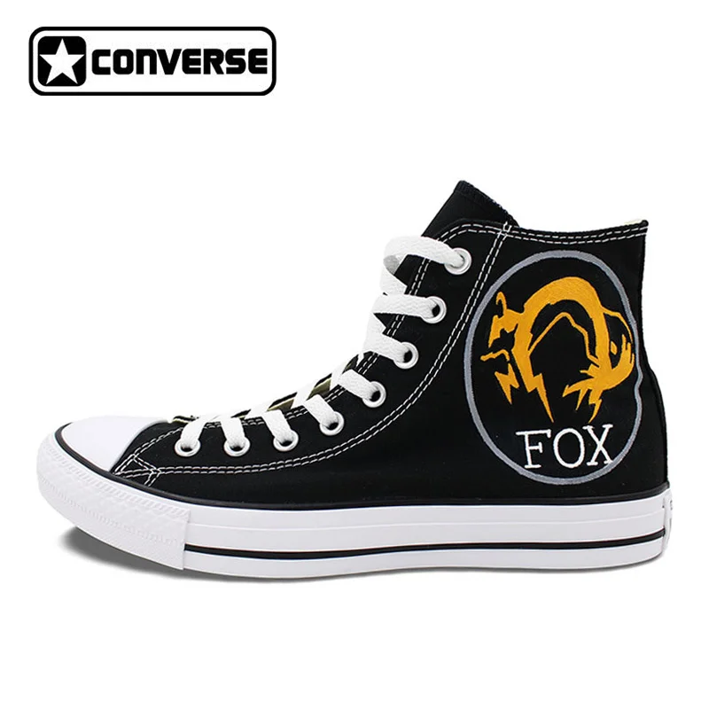

Converse All Star Women Men Shoes Original Design Fox Logo Custom Hand Painted Sneakers Man Woman Skateboarding Shoes