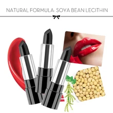 1 шт. долговечный матовый помада черная Температура Изменение сливы красная помада Увлажняющий бальзам для губ Макияж Уход за губами