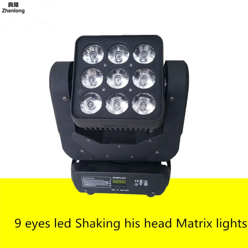 

New Arrival RGBW LED Stage Light 9 Eyes Moving Head Beam Party Light DMX-512 Led Dj Xmas Christmas Sound Active DMX Disco Light