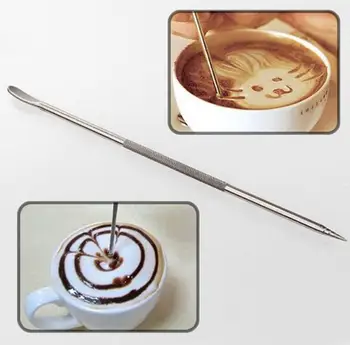 

1PC Barista Cappuccino Espresso Coffee Decorating Latte Art Pen Tamper Needle Creative High Quality PH 011
