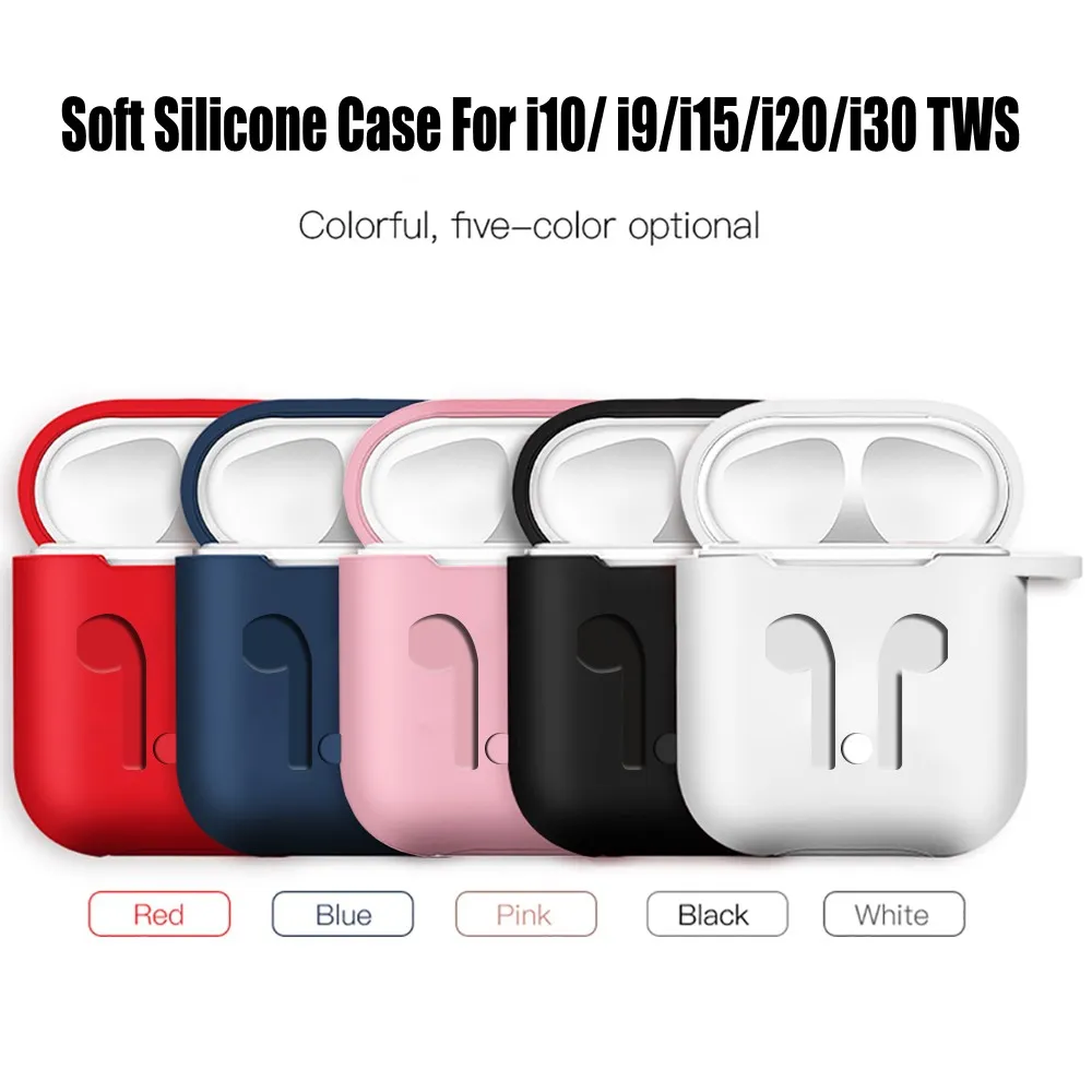 

Soft Silicone Case For i10 tws i9s tws Shockproof Cover Earphone Cases Ultra Thin Protector Case