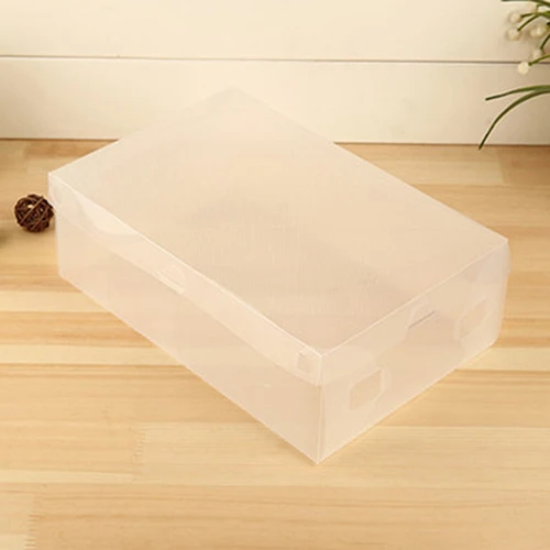 

10 x Clear Plastic Shoe Storage Transparent Stackable Foldable Tidy Organizer Box
