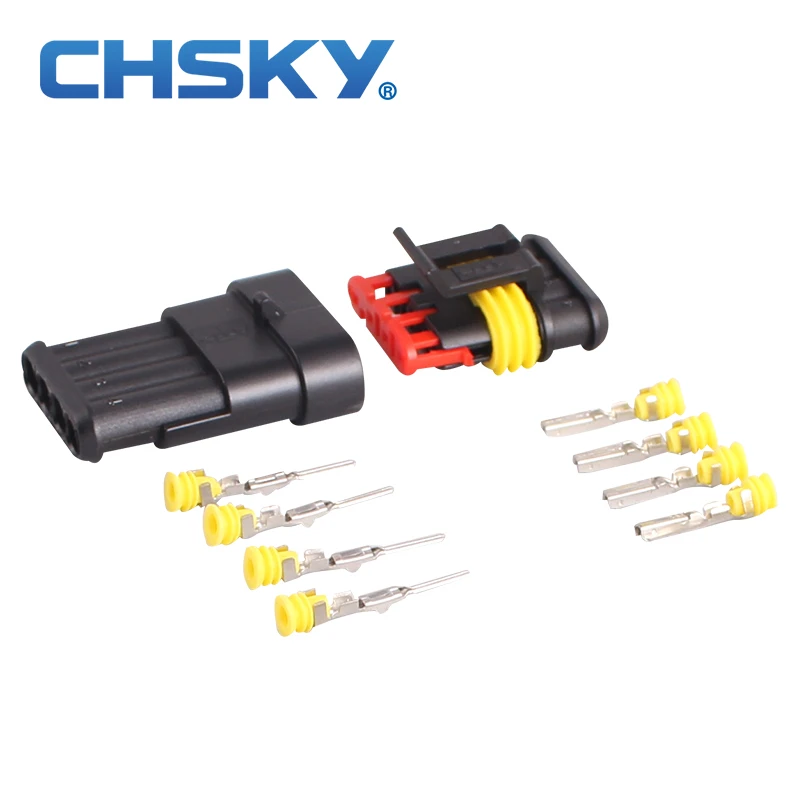 Buy CHSKY 2 pieces 4 pins wire connector sealed