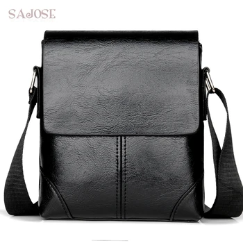 

Men Crossbody Bag Fashion Leather Shoulder Bag Casual Black Business Mens Hand bag For Phone High Quality Travel Drop Shipping