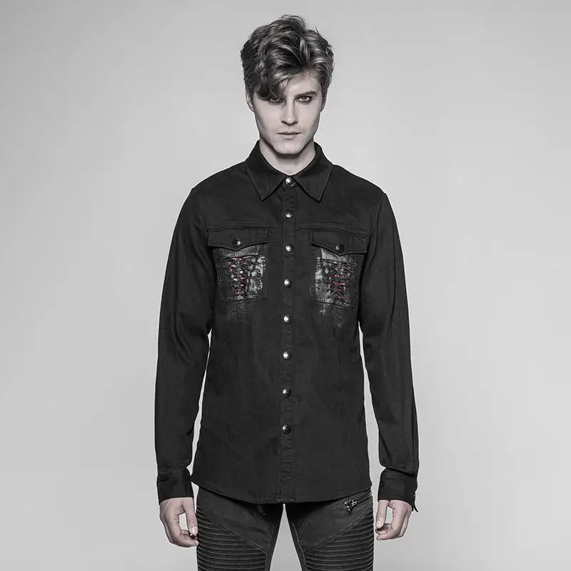 

Punk Rave Men's Classic Steampunk Shirt OY-946CCM
