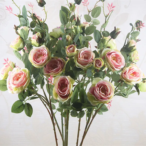 

Klonca Luxury Silk Flower Handmade 94cm Romantic Artificial Rose Fake Flower Gift for Valentine's Day Wedding Flower Wall