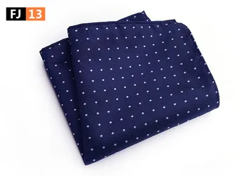 

2017 Men Pocket Square Fashion Blue Dots Hanky