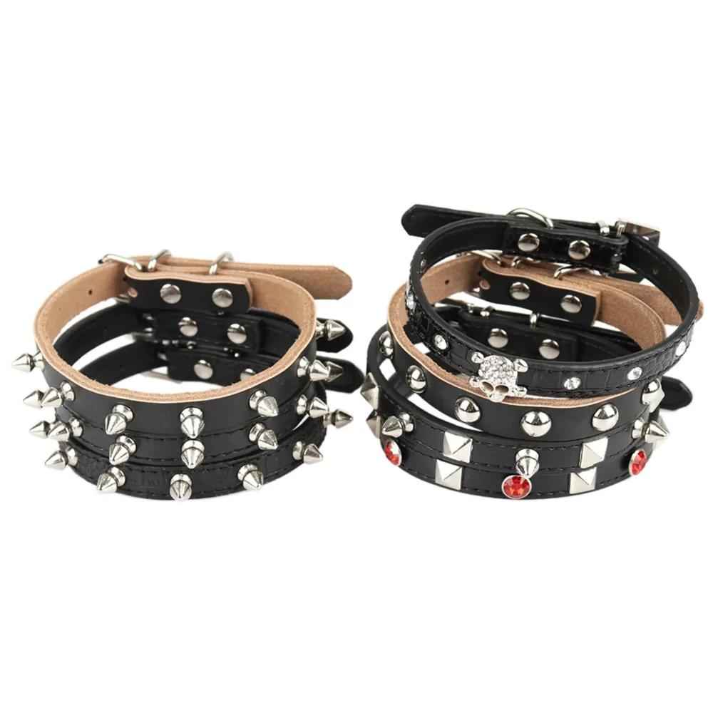 

Black Collection Rhinestones or Rivets Collar for Cat Small Medium Dogs Decorative Pet Collars 10 Designs Available Pet Supplies