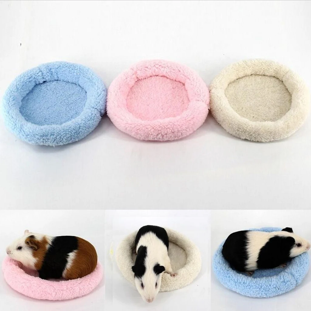 PetsOla New Guinea Pig Pet Winter Small Animal Mat Hamster Hedgehog Sleeping Pad Cream